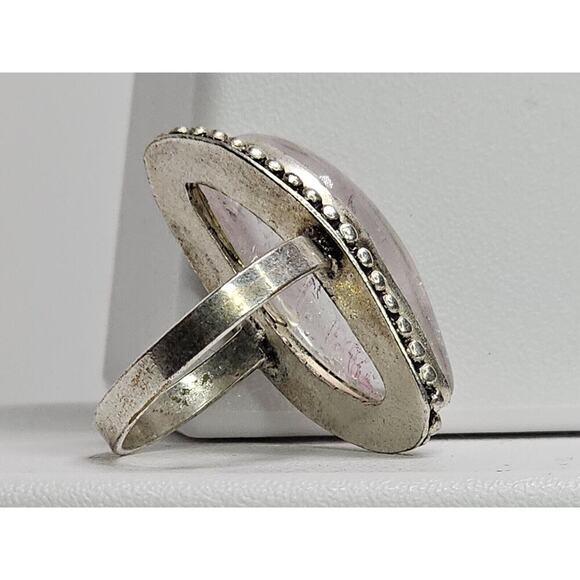 Vintage Stunning Handmade Costume Free Form Natural Quartz Ring 9.25 - Picture 4 of 6